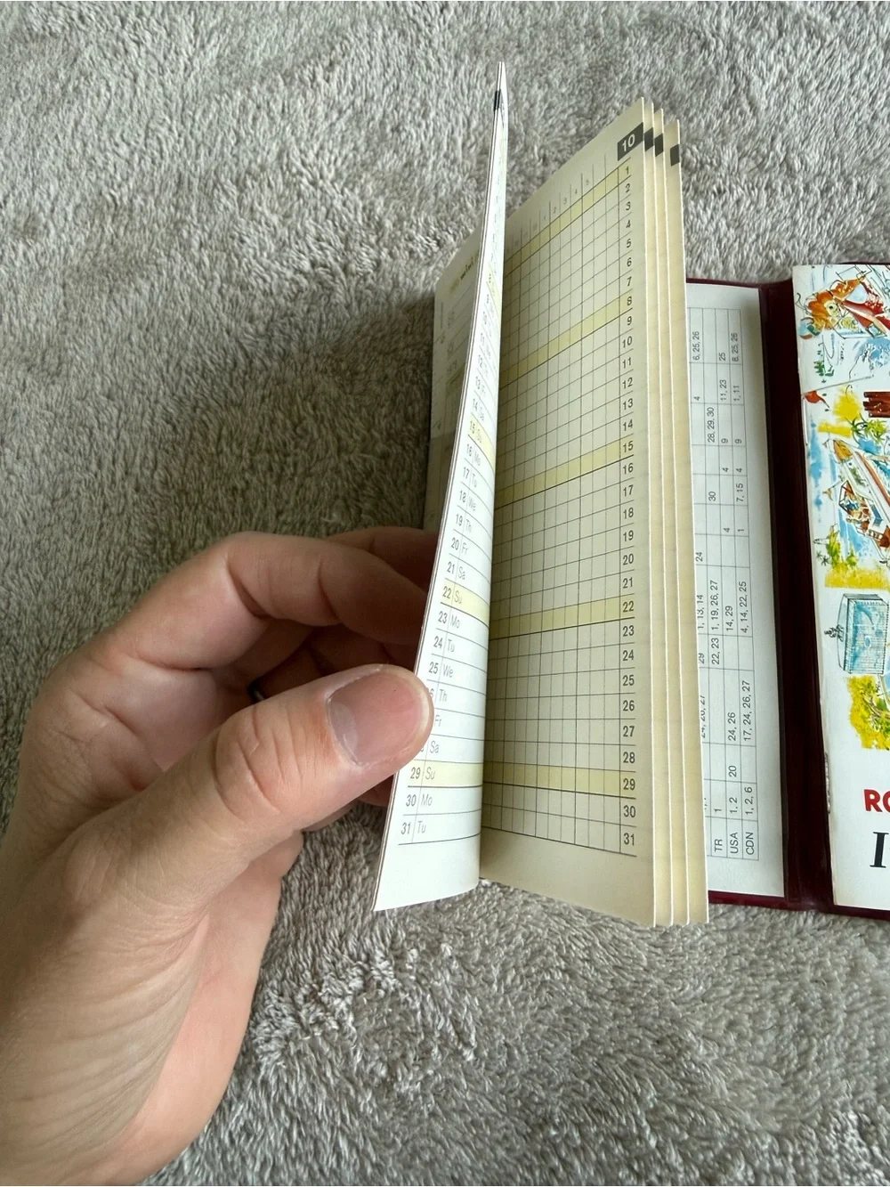 Vintage 1978 Bosch Mini Date Book Calendar Unused